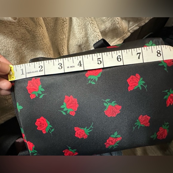 Kate Spade Black Backpack with Red Floral Design - Picture 5 of 16